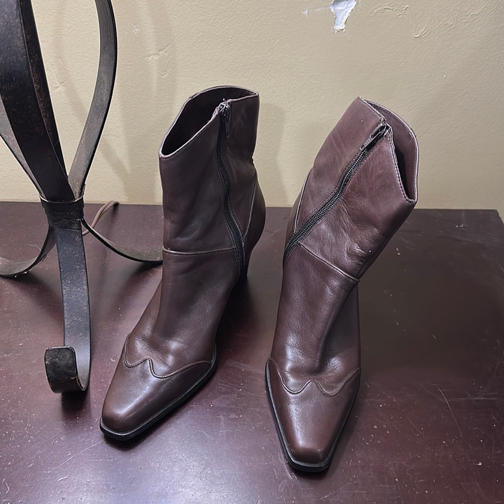 Brown dress boots